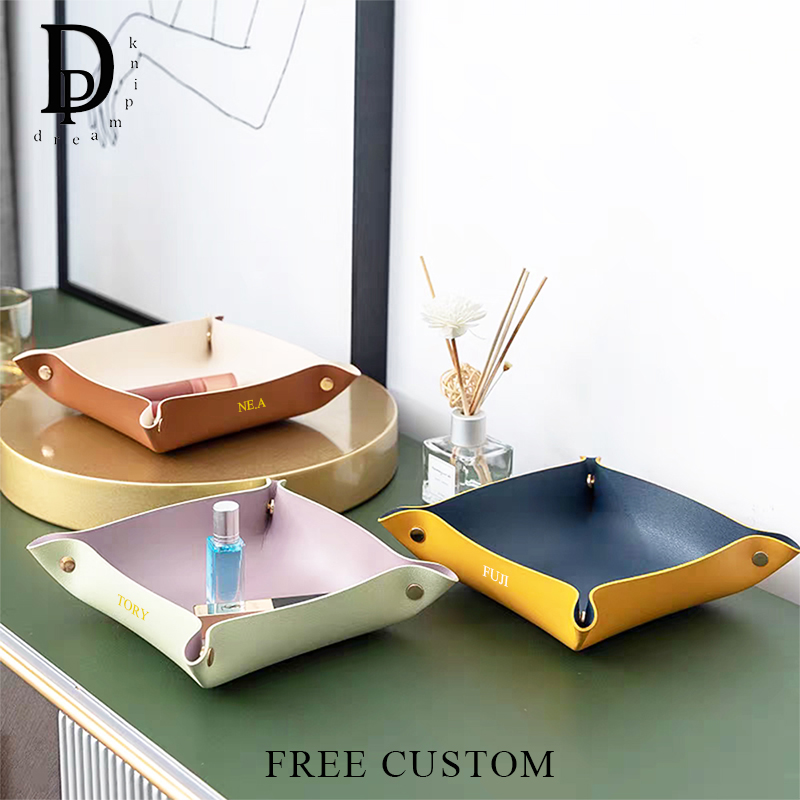 Luxury Bags China Wholesale - Custom Logo Luxury PU Leather Tray