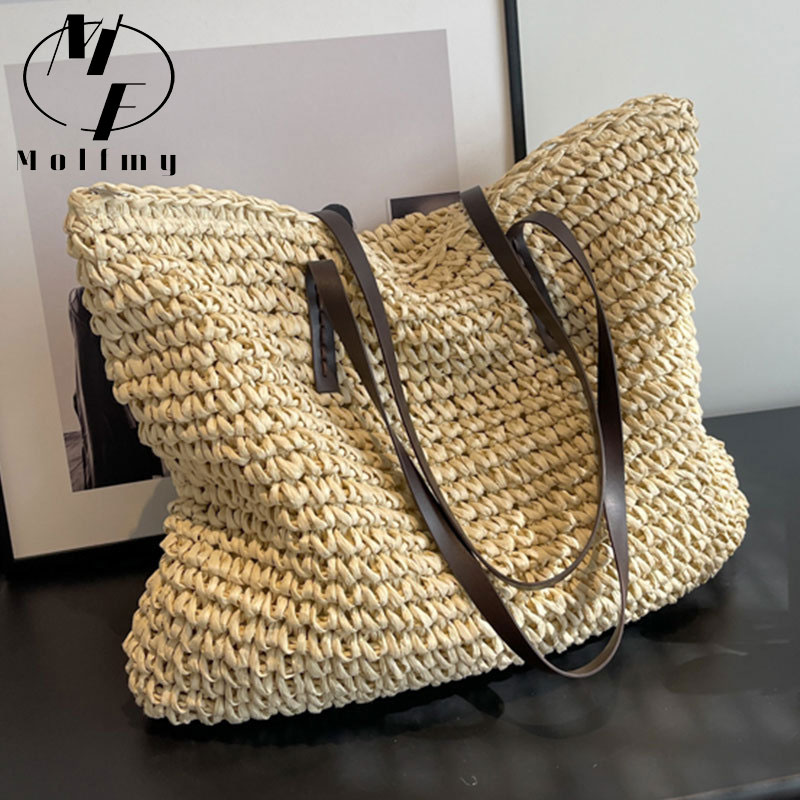 Straw Woven Tote Bags Casual L - Luxury Bags Big recension och pris