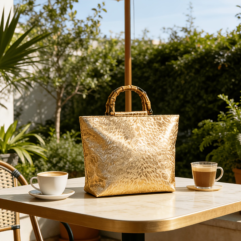 Light luxury metallic gold jac - Luxury Bags Big recension och pris